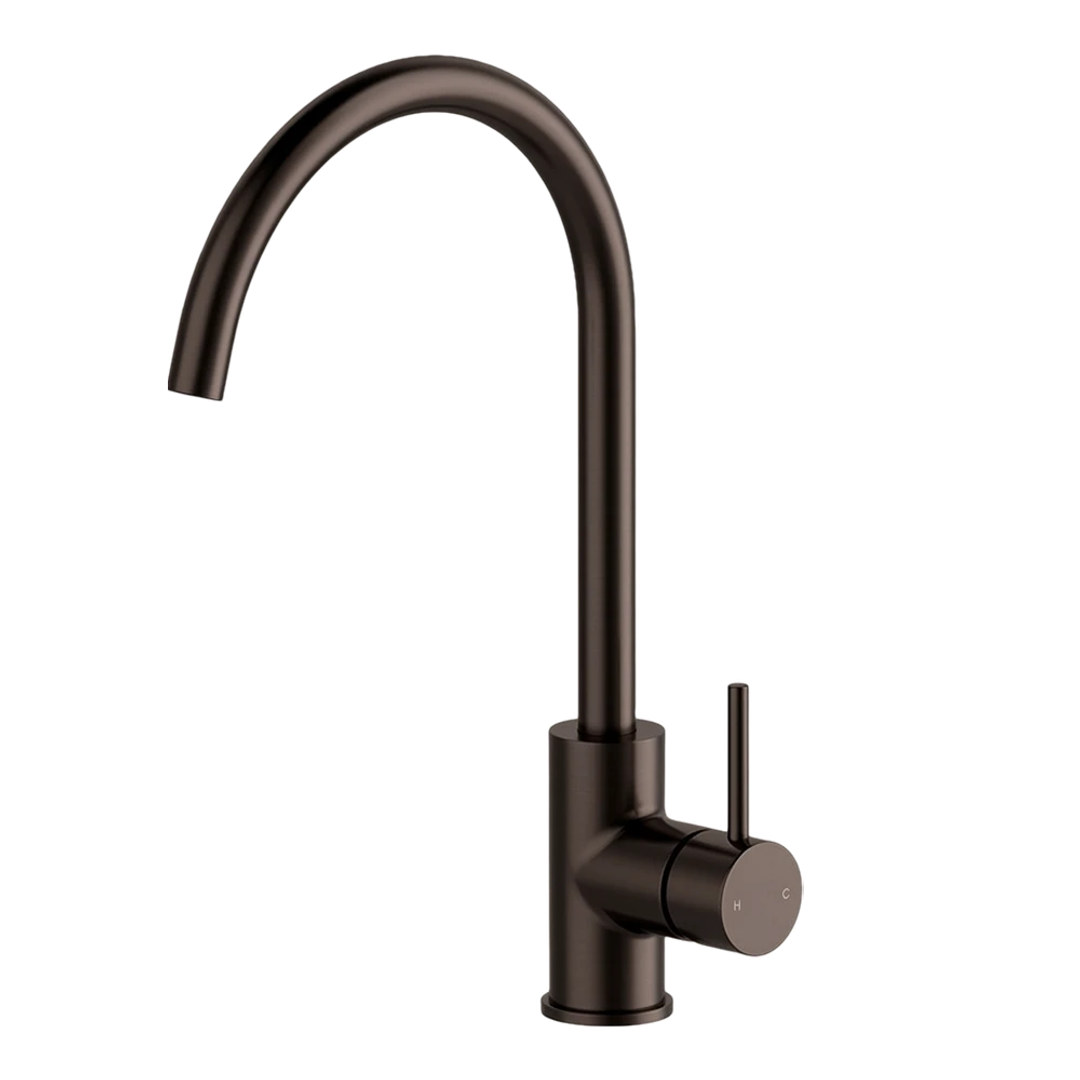Streamline Axus Pin Lever Arch Spout Sink Mixer Dark Bronze Pvd