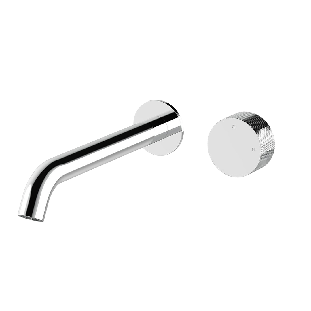Streamline Ext. Part Vierra Wall Mount 220Mm Spout Basin Mixer Brushed Iron Pvd