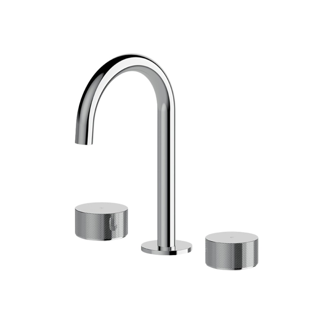 Streamline Vierra 227(H)X127(Proj) Arch Spout Basin Set_Brushed Brass