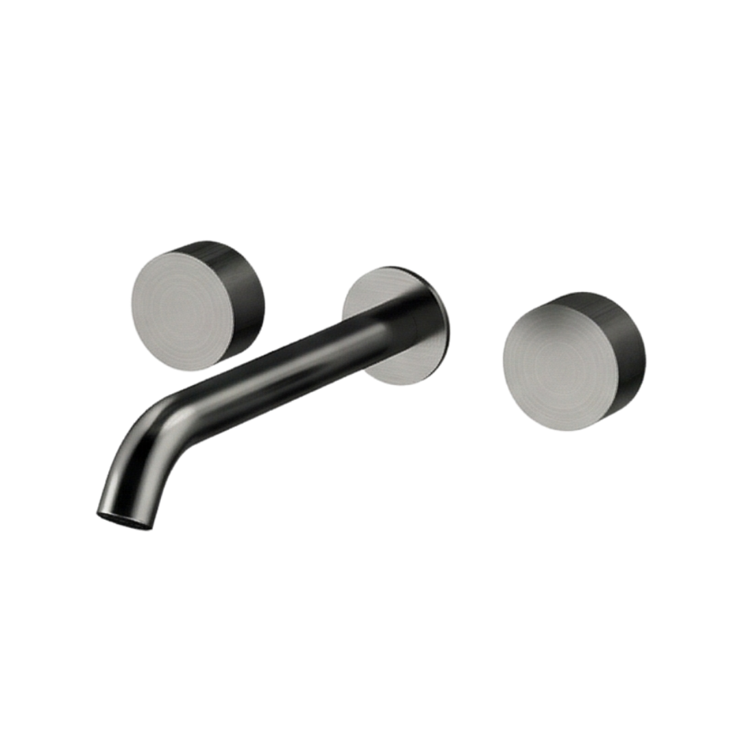 Streamline Vierra Wall Basin Set 220Mm Centre Spout_Dark Bronze Pvd