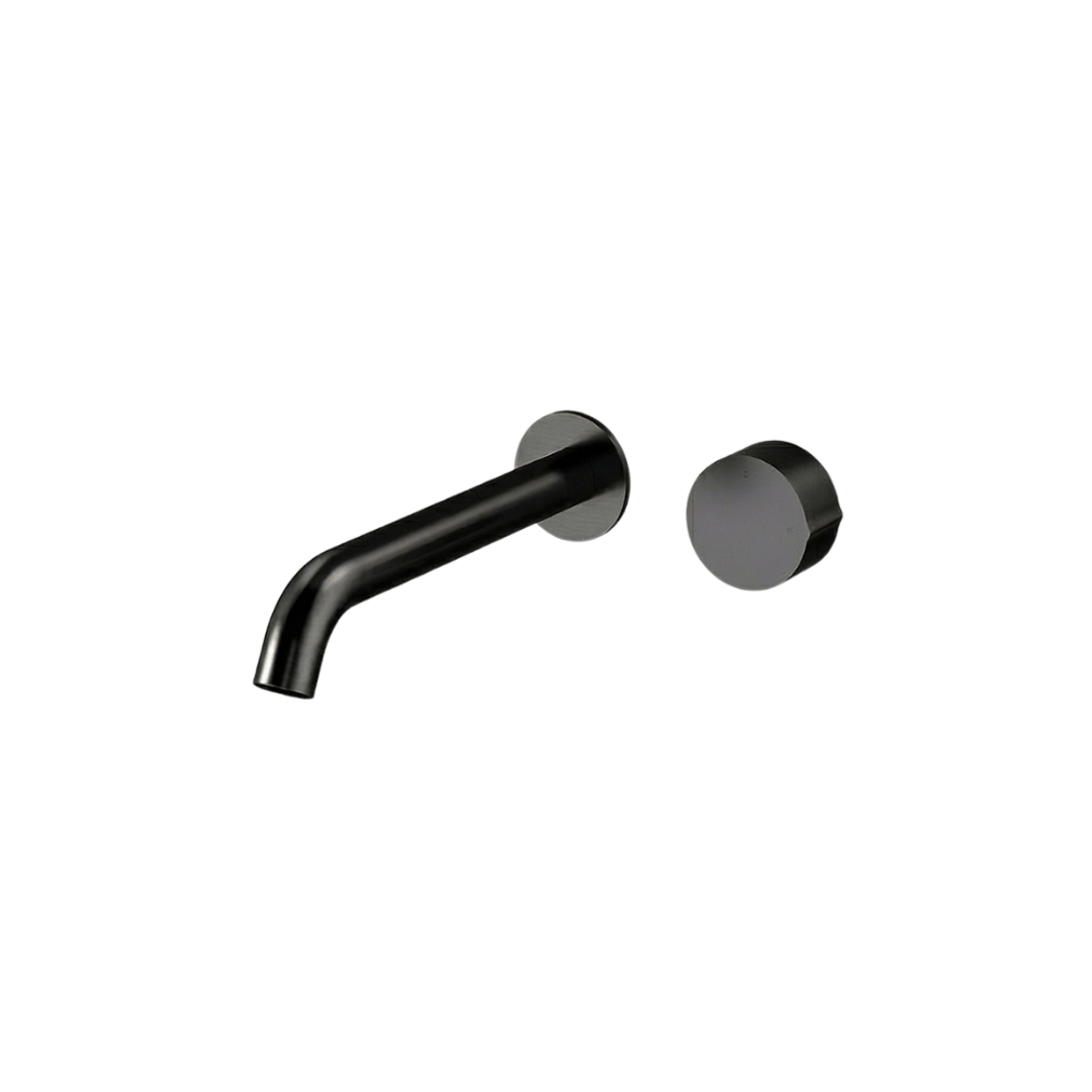 Streamline Venn Basin Mixer Wall Mount 220Mm Spout Ext Part Brushed Iron