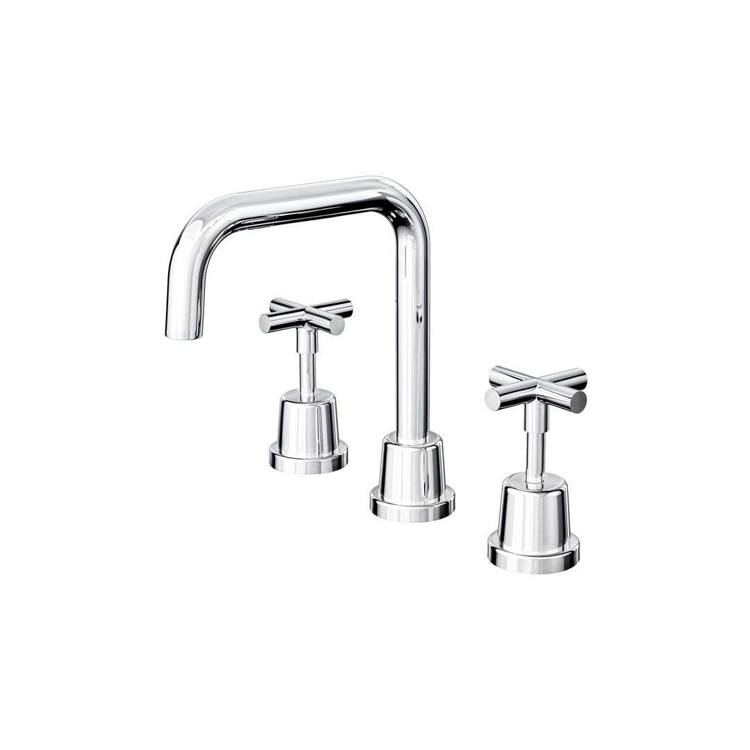 Aspire Air Cross Handle 3 Piece Basin Set Chrome