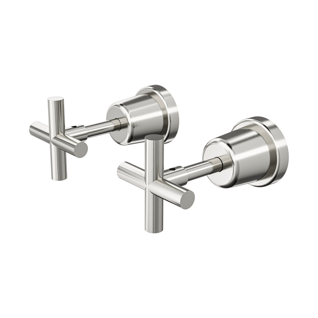 Aspire Air Cross Handle Wall Top Assemblies Brushed Nickel