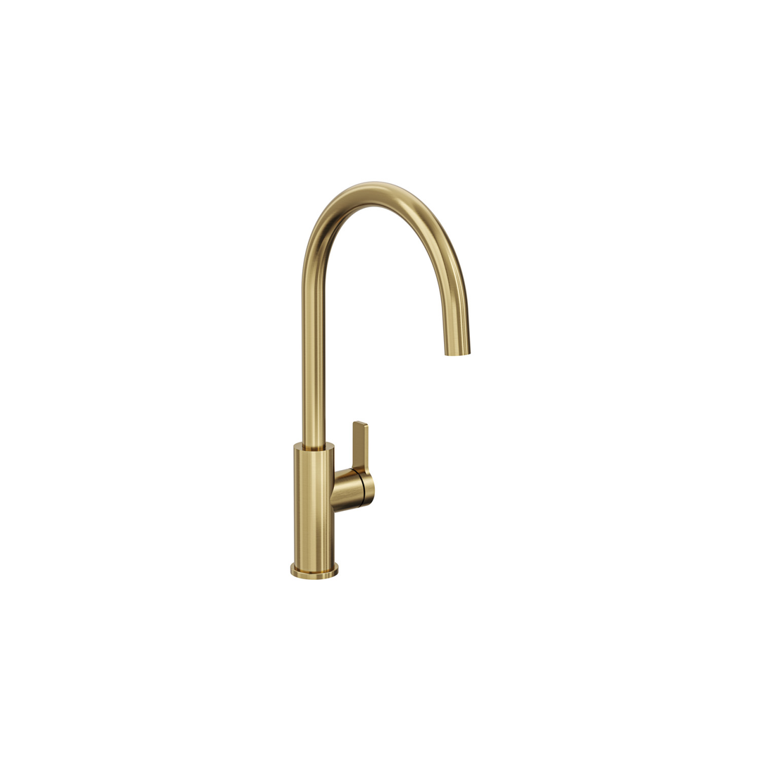 Aspire Air Pin Lever Kitchen Mixer (Non-Pullout Pin And Paddle Inc) Brushed Brass