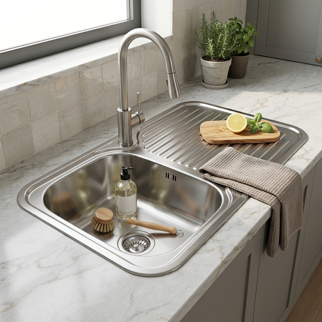 Aspire La Rosa 780 X 480 S/S Single Bowl Sink 1Th Lh Bowl