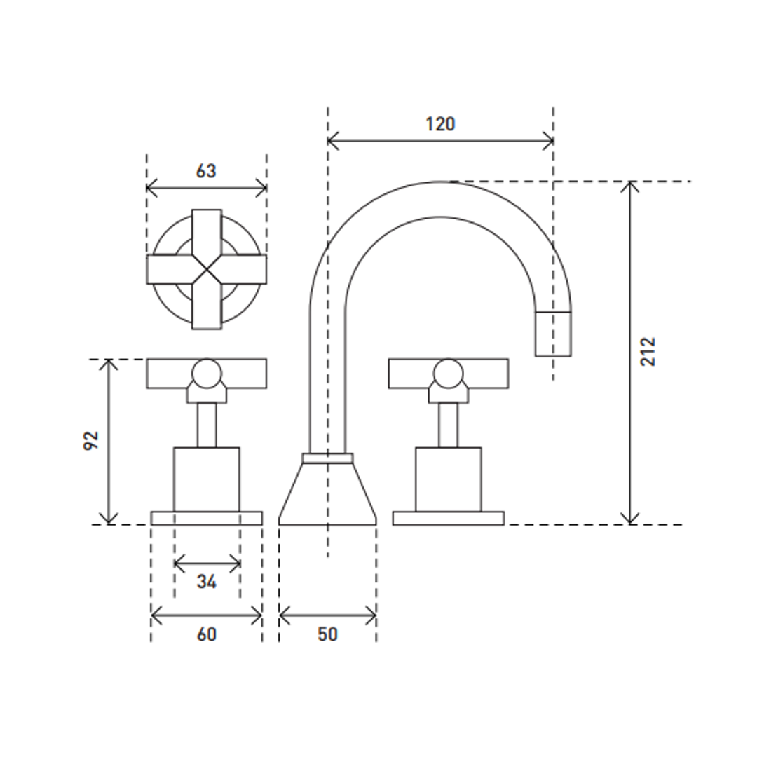 Aspire Midnight 3-Piece Basin Set Matte Black