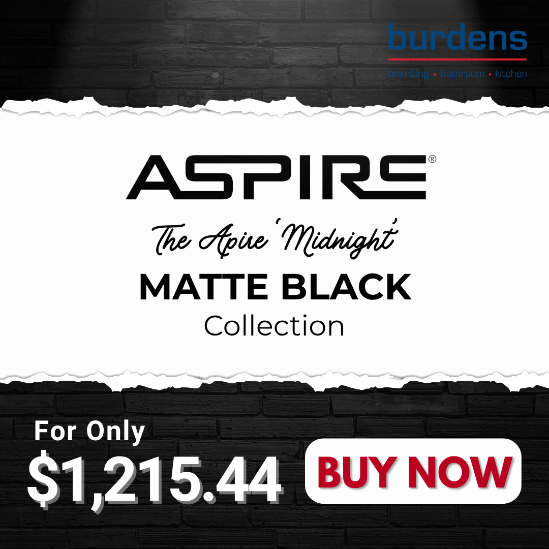 Aspire Midnight Matte Black Bathroom Package