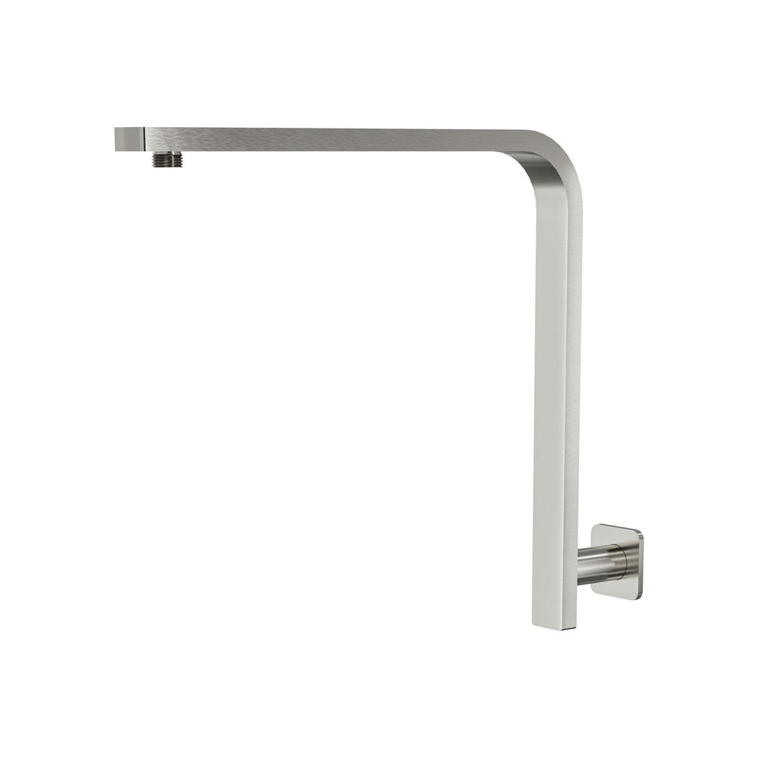 Aspire Nuovo 400Mm Upswept Shower Arm Brushed Nickel