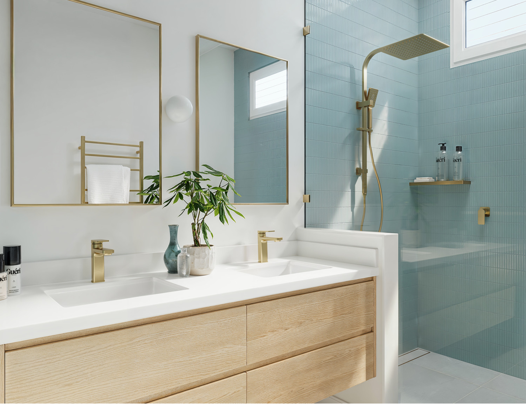 Aspire Nuovo Mid Basin Mixer Brushed Brass