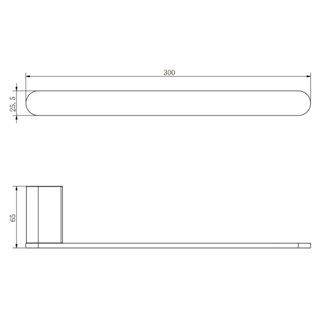 Aspire Nuovoair 300mm Hand Towel Holder (Matches Aspire Air And Nuovo) Chrome