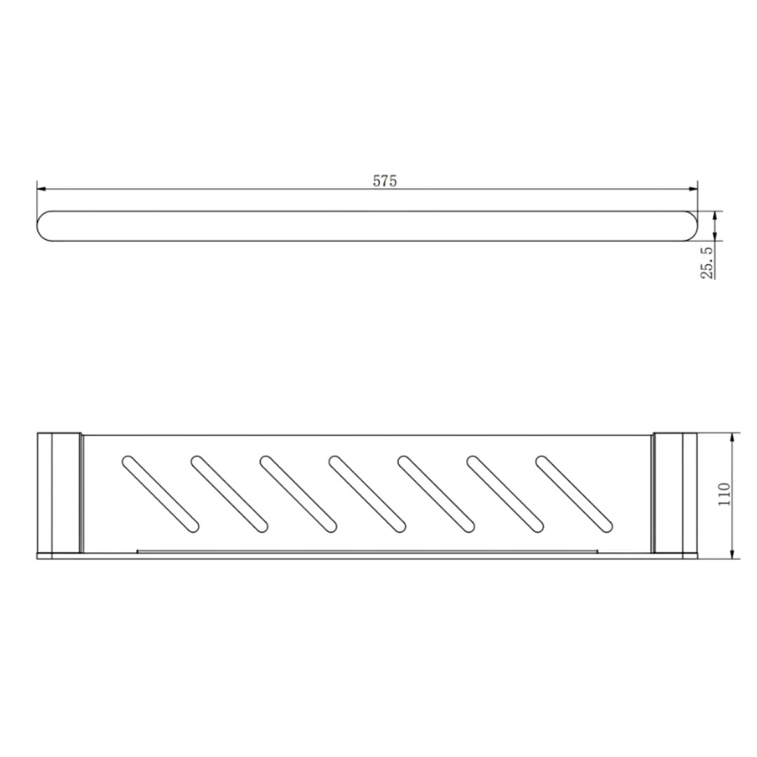 Aspire Nuovoair 575mm Metal Shelf (Match Aspire Air And Nuovo) Chrome