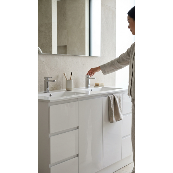 Aspire Unity II 1500 D/Bowl Vanity F/Stand White 1 Tap Hole