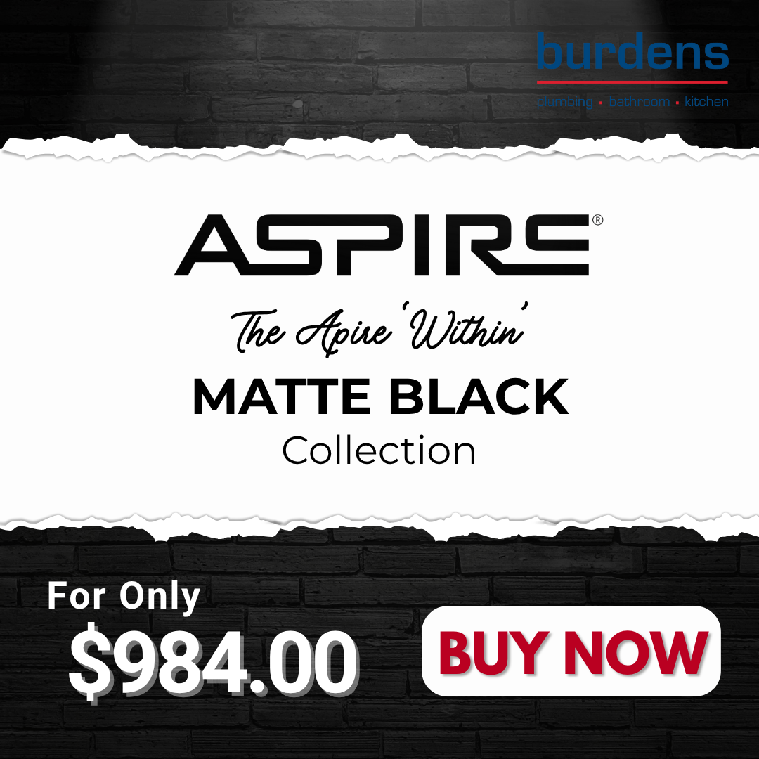 Aspire Within Matte Black Bathroom Package