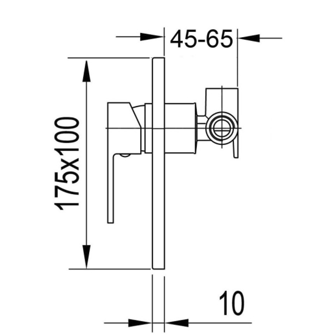Streamline Axus Shower/Bath Mixer Chrome Small Back Plate
