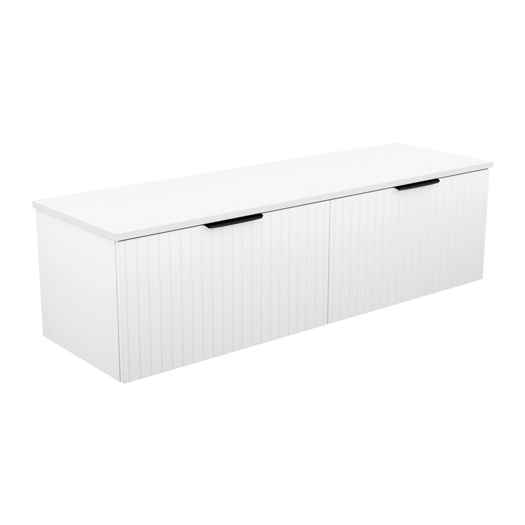 Fienza Bayview 1500 Dbl Wall Hung Vanity 2Dr Australian Hardwood Basin Not Inc
