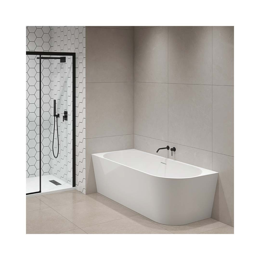 Oceano Eco 1500 Corner Bath Left Hand White 1500mm X 730mm