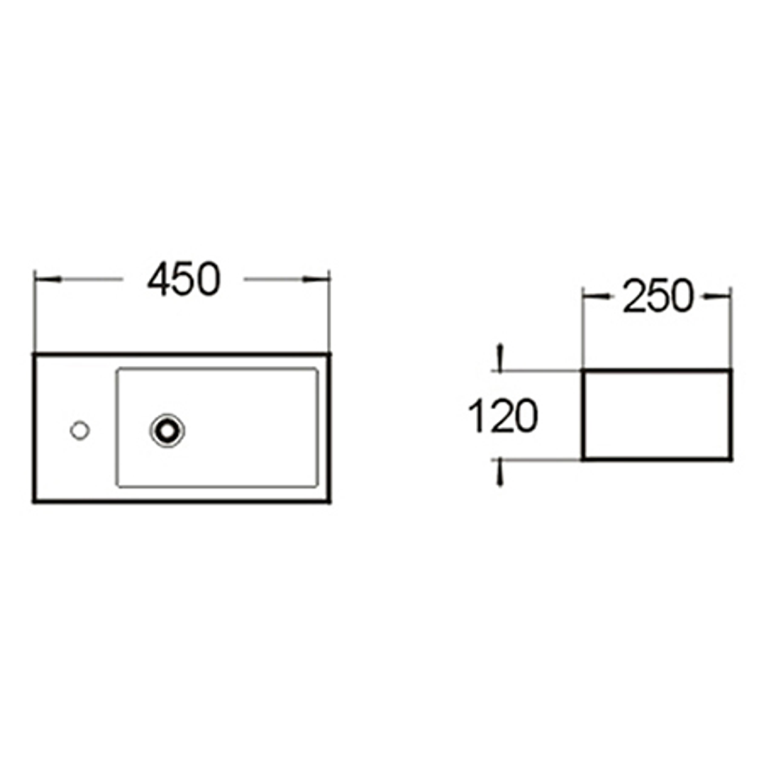 Best Bm Ba200 Wall Hung Basin - Must Specify Lh Or Rh Finxing