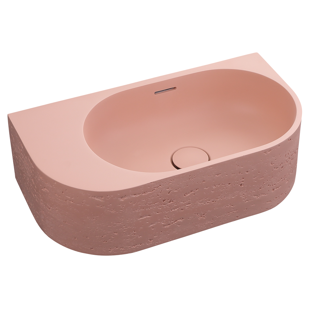 Bella Vista Elysia Left-Hand Basin Rose 500 X 275 X 150Mm
