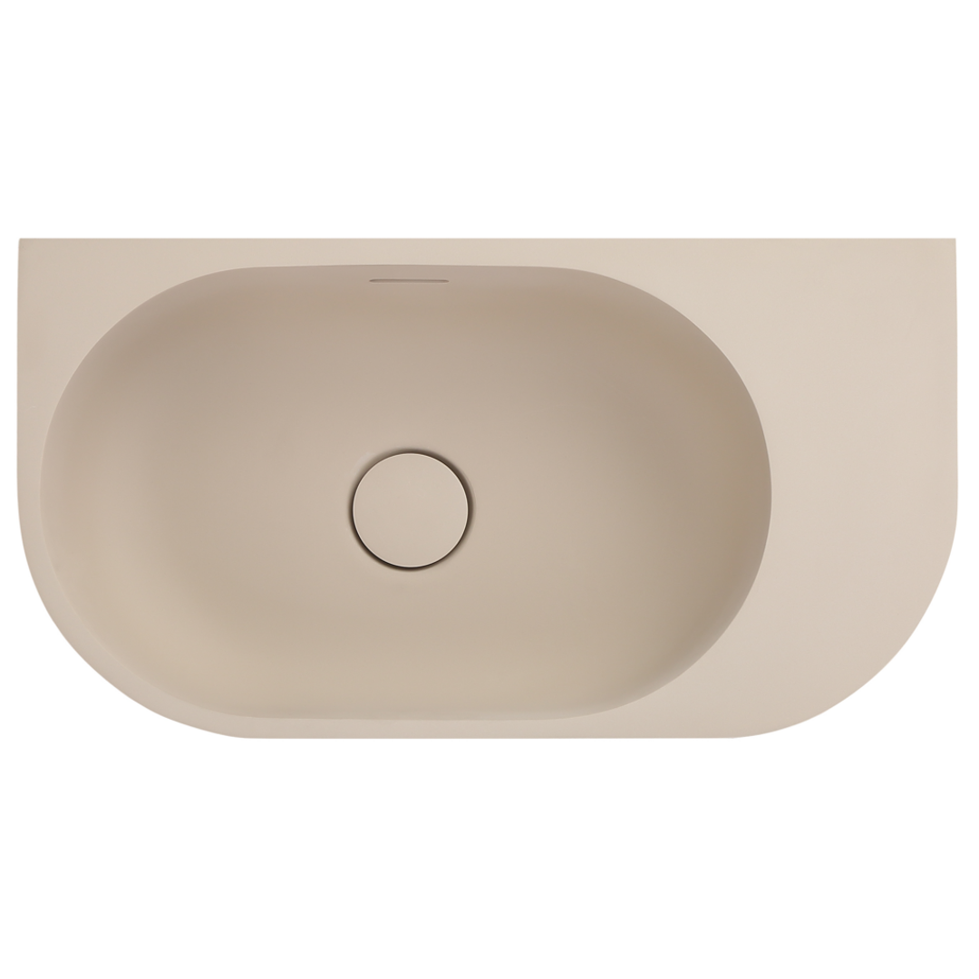 Bella Vista Elysia Right-Hand Basin Latte 500 X 275 X 150Mm