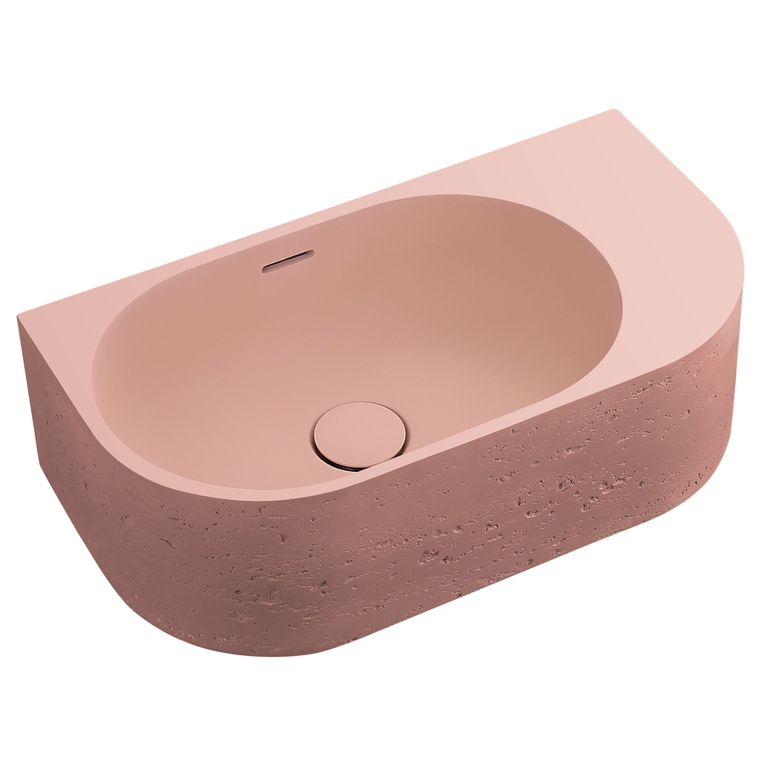 Bella Vista Elysia Right-Hand Basin Rose 500 X 275 X 150Mm