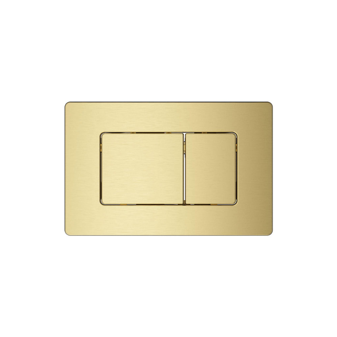 Belbagno Dual Flush Plate Stainless Steel Square Brushed Brass Bb-11-Ss-Bg