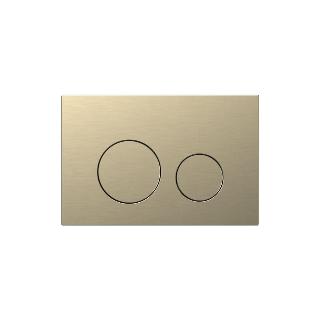 Belbagno Dual Flush Plate Stainless Steel Round Brushed Brass Bb-1105-Ss-Bg