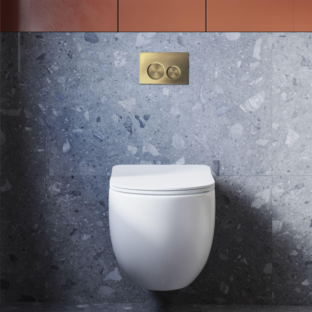 Belbagno Dual Flush Plate Abs Brushed Brass Bb-1201-Ab-Bg