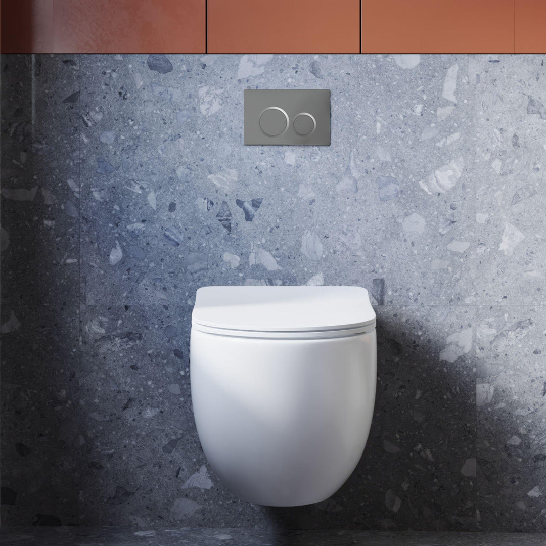 Belbagno Dual Flush Plate Abs Gunmetal Bb-1201-Ab-Gm