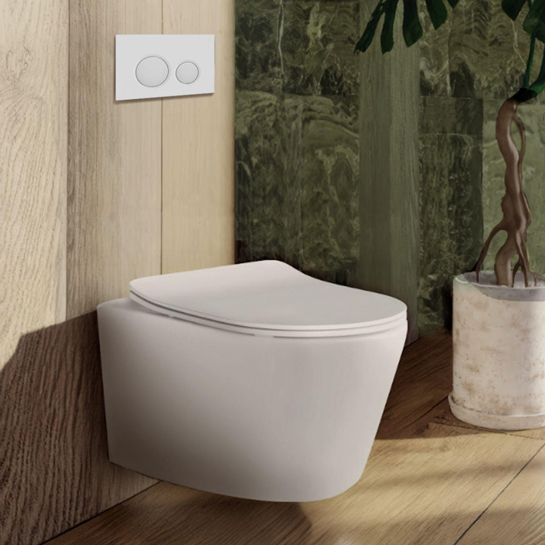 Belbagno Dual Flush Plate Abs White Bb-1201-Ab-Mw