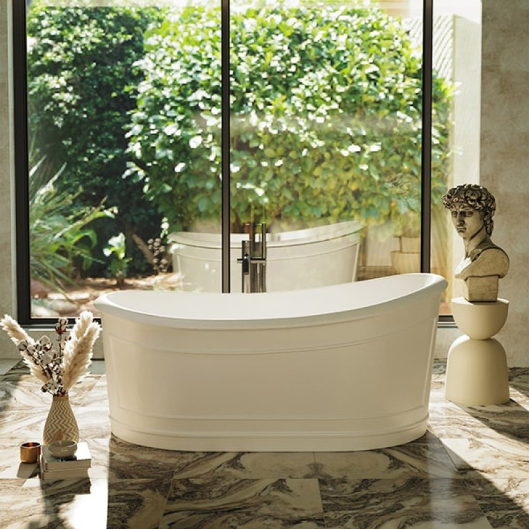 Belbagno Ritz Freestanding Bath Matt White 1500mm