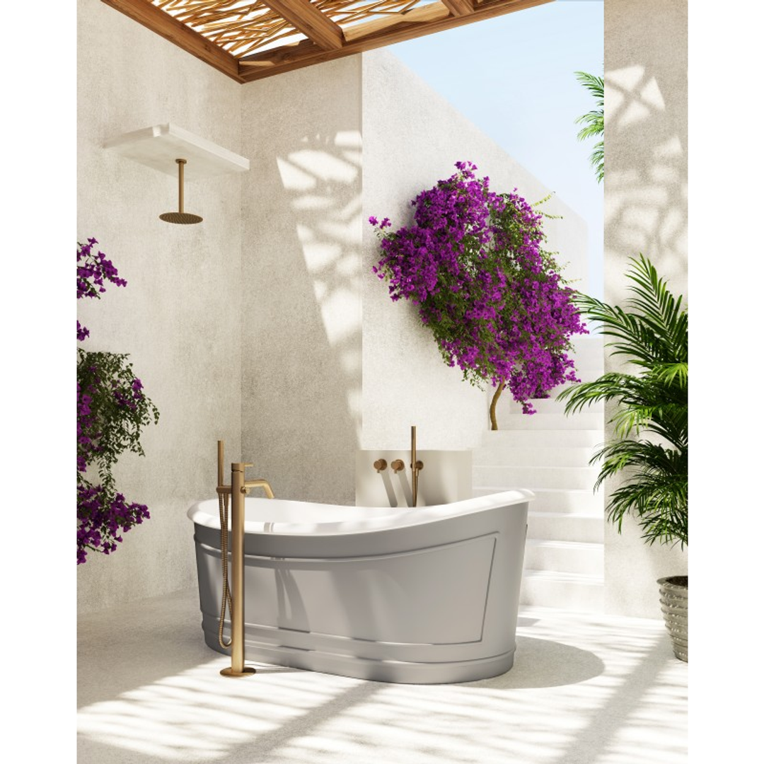 Belbagno Ritz Freestanding Bath Matt Grey 1670mm