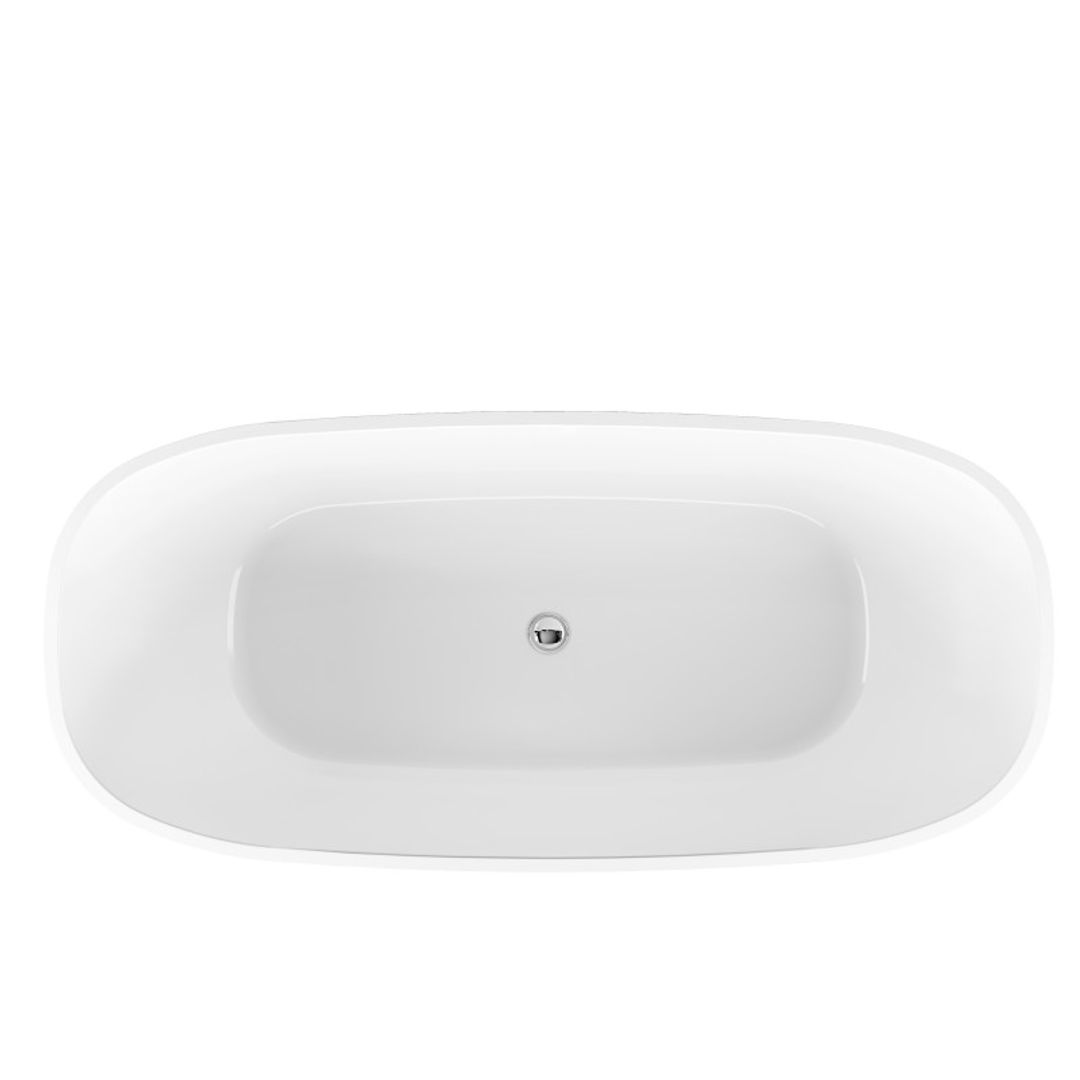 Belbagno Ally Freestanding Bath Gloss White 1700mm