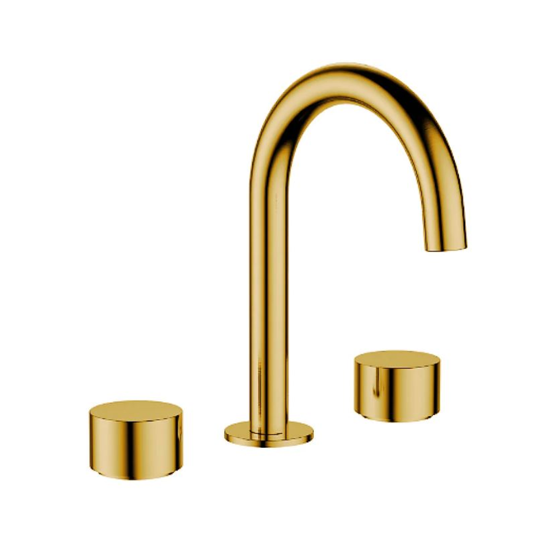 Bella Vista Capri Simply Round Spindles And Spout Basin Brushed Gold