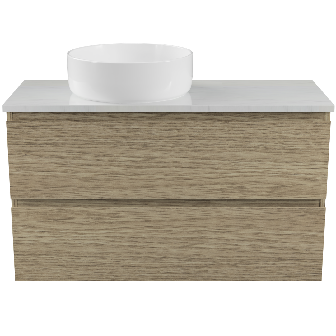 TIMBERLINE BILLIE VANITY 900MM LEFT WG BASIN SILKSURFACE AC TOP WALL HUNG