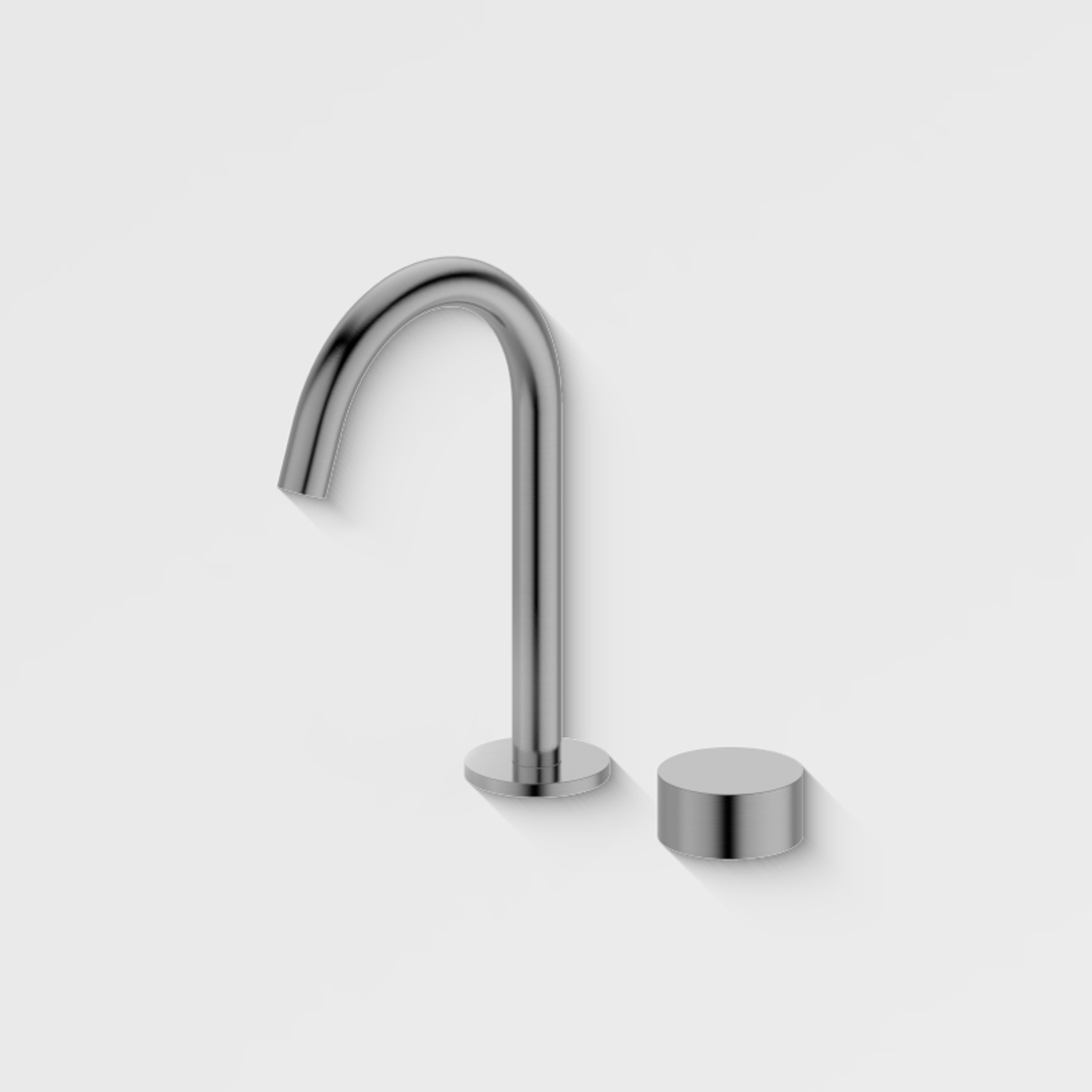 Element Progressive Hob Mounted Basin Mixer Set Chrome