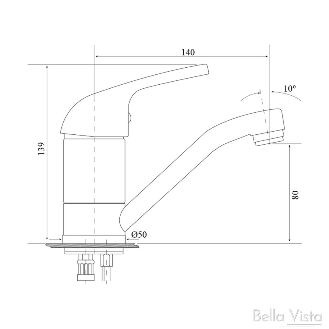 Bella Vista Presto Swivel Basin Mixer