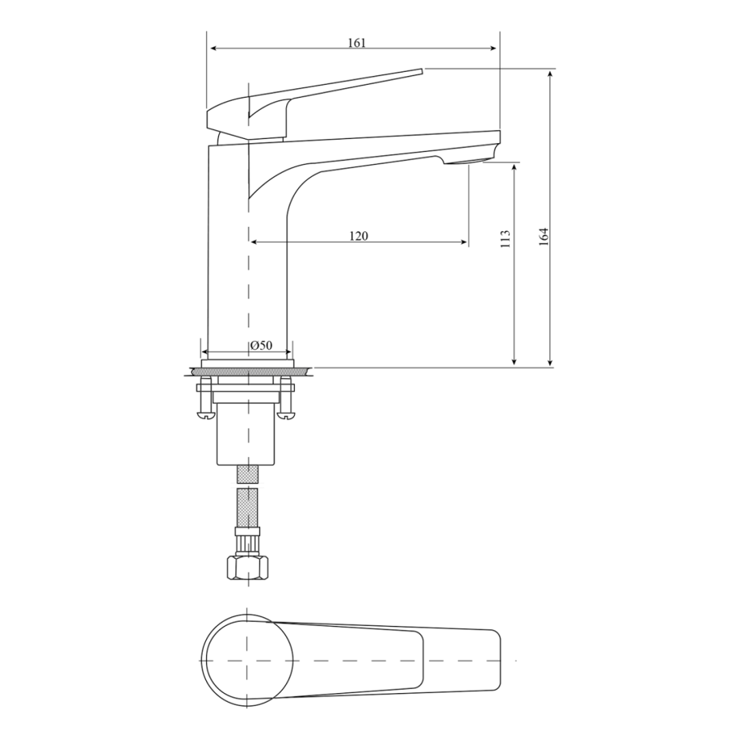 Bella Vista Celsior Basin Mixer Brushed Nickel