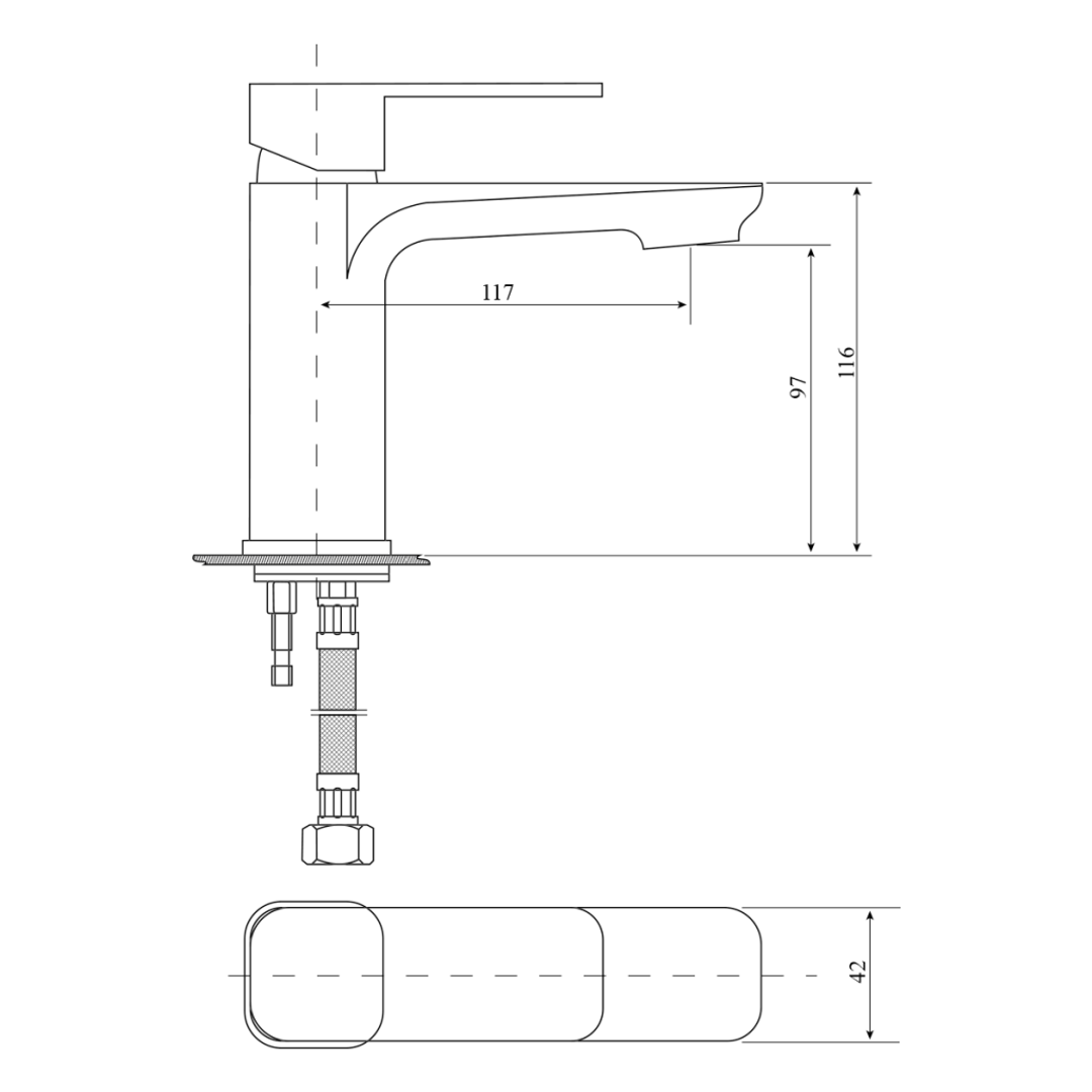 Bella Vista Mia Basin Mixer Black