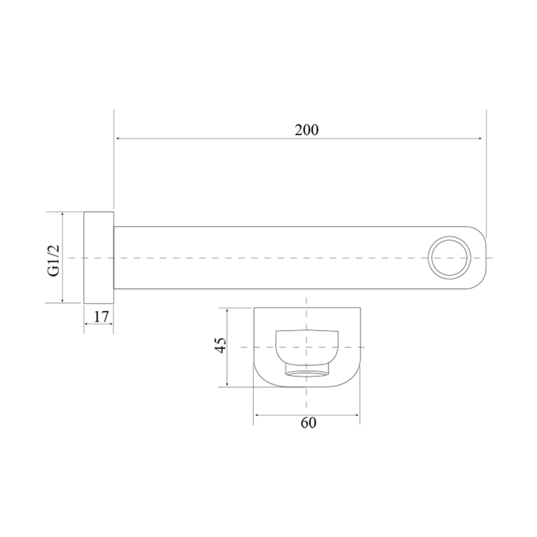 BELLA VISTA CHASER BATH SPOUT 200MM BRUSHED NICKLE