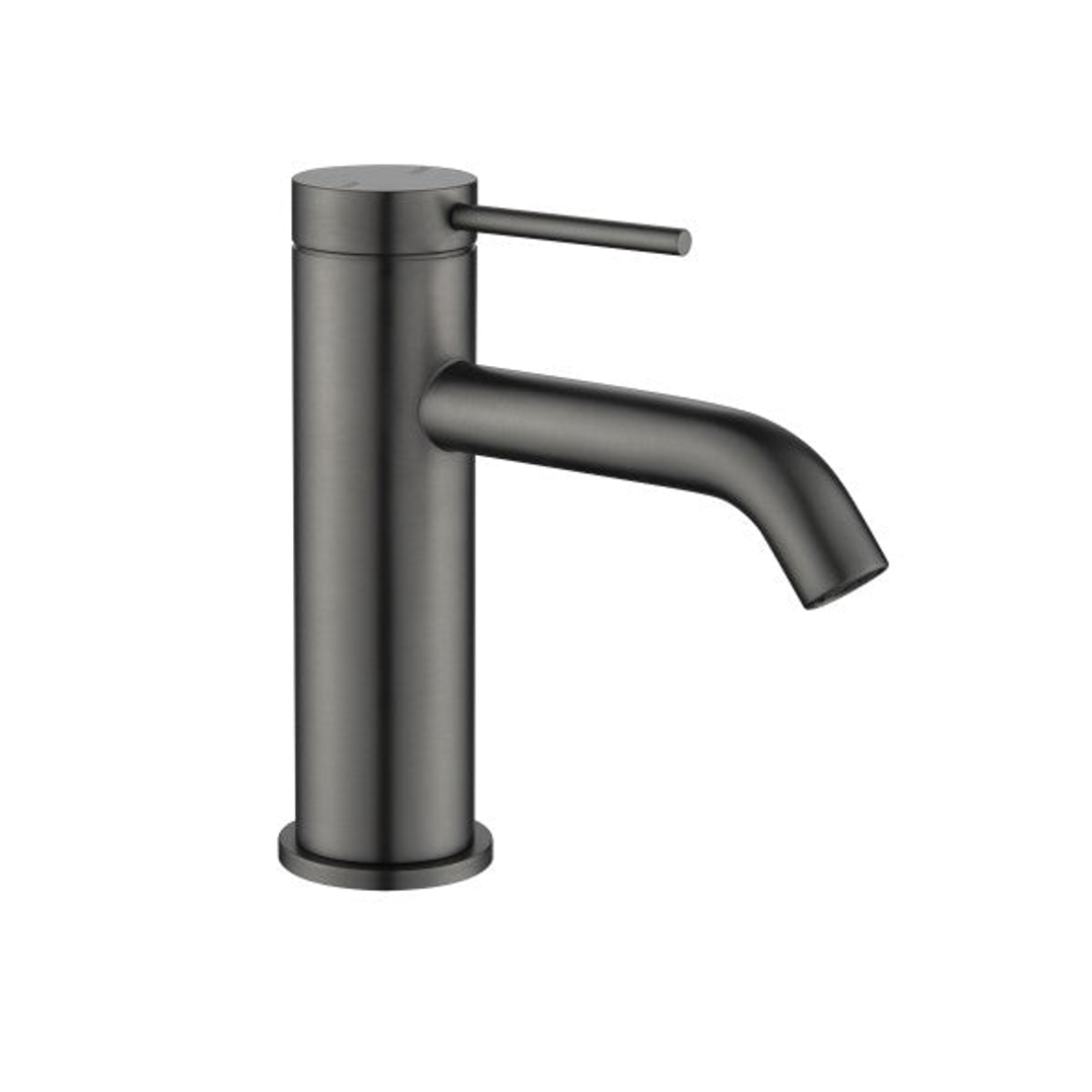 Bella Vista Mica Basin Mixer Curved Spout Gun Metal