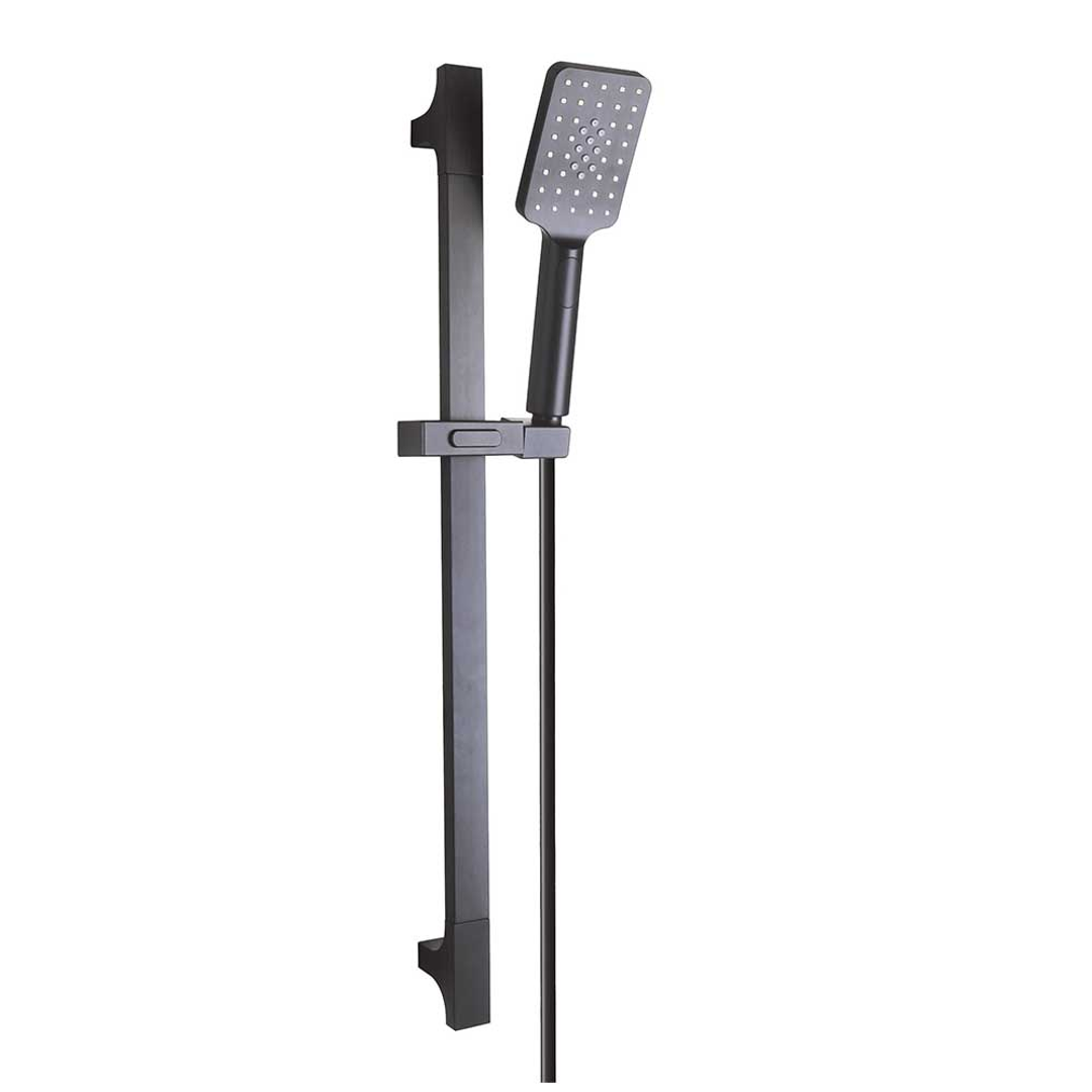 Collis Bakara 3F Rect Hand Shower On Flat Sliding Rail Matte Black H11013B-T1Sb