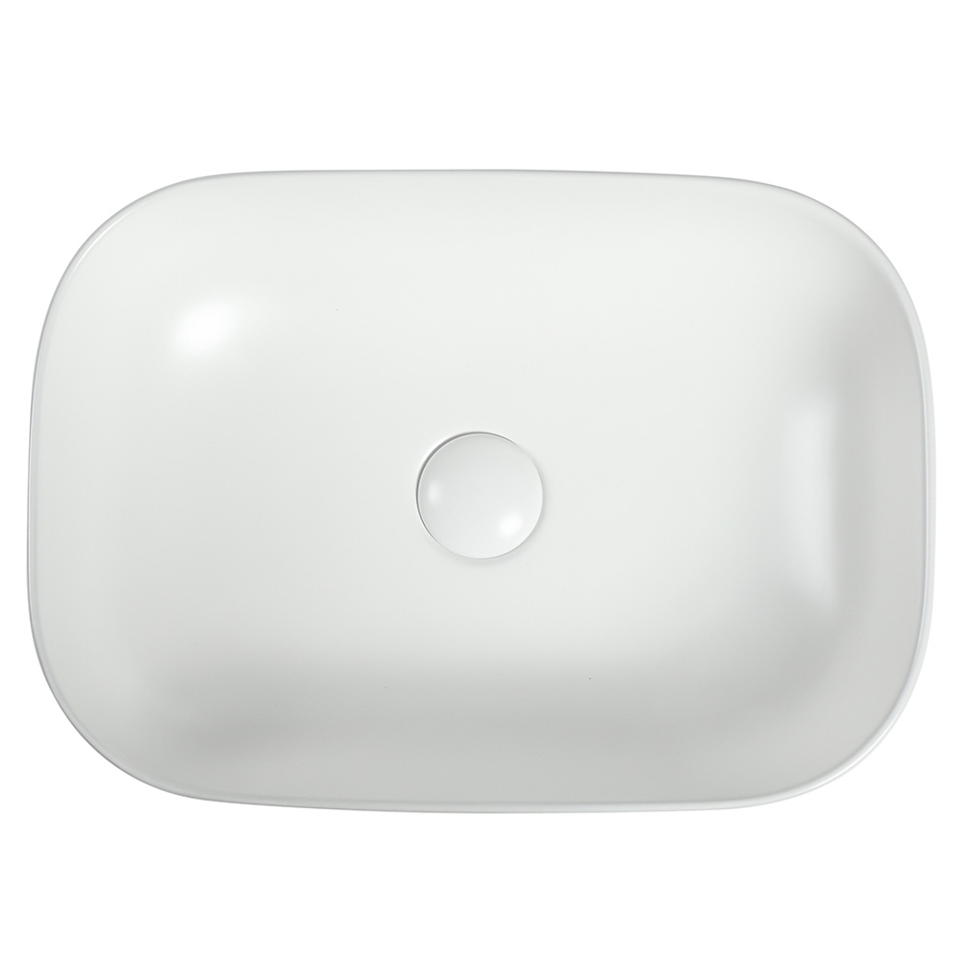 Zumi Basal Basin 465X320X137Mm Gloss White With 40Mm Gloss White Pop Up Waste & Adaptor