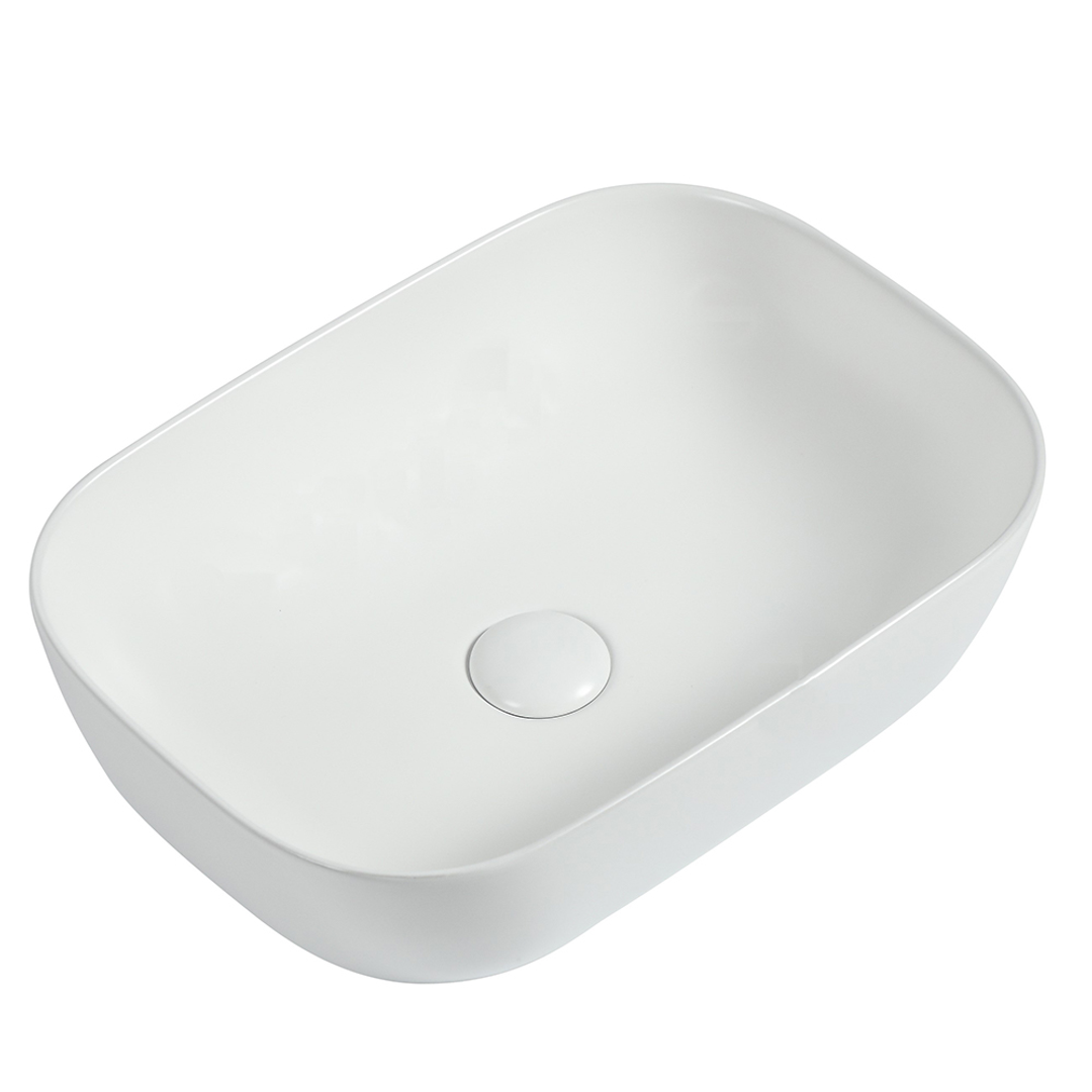 Zumi Basal Basin 465X320X137Mm Matte White With 40Mm Matte White Pop Up Waste & Adaptor