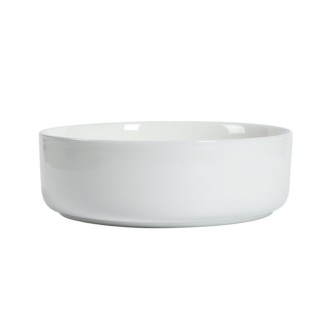 Zumi Beta Basin 355X355X120Mm Gloss White With 40Mm Gloss White Pop Up Waste & Adaptor