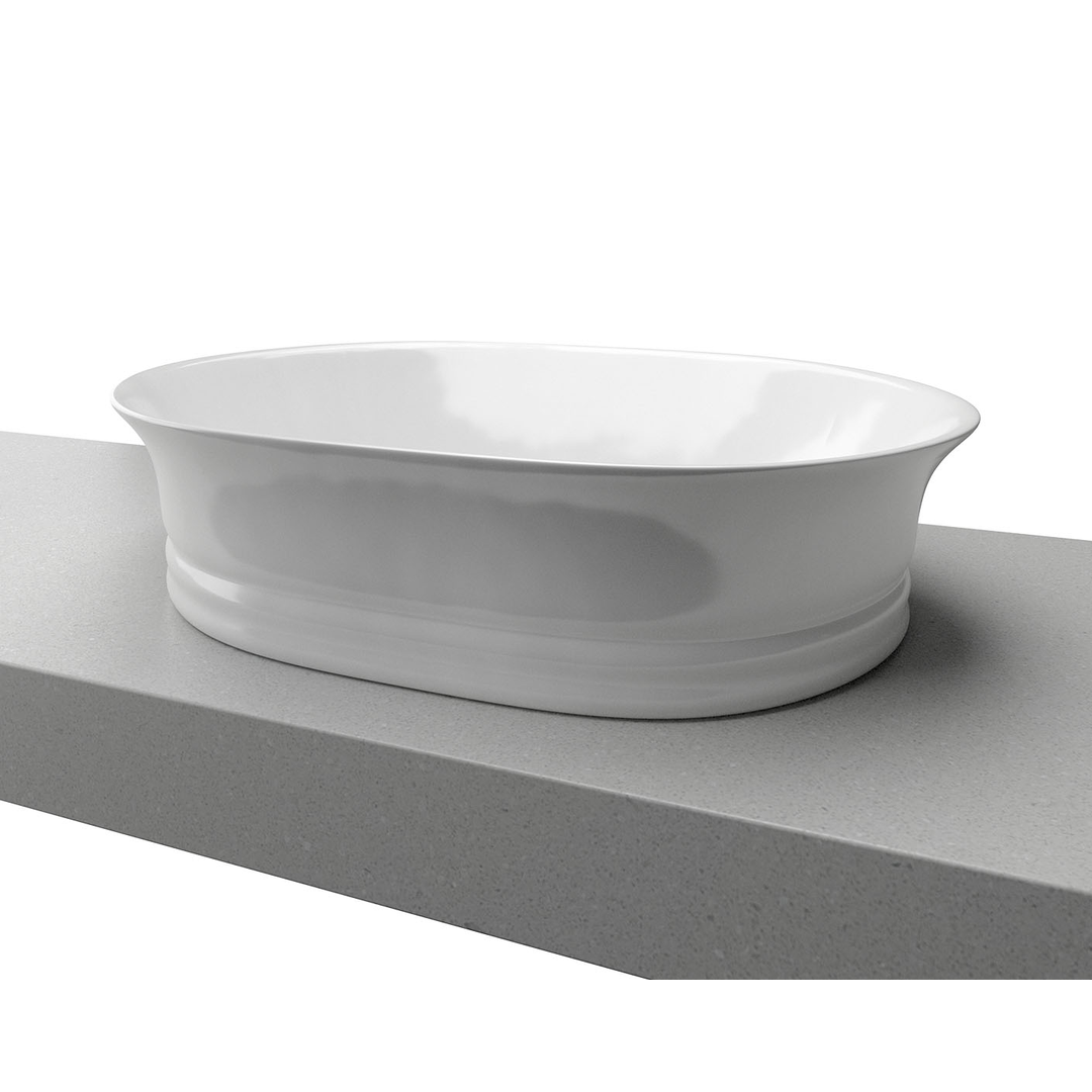 Timberline Bonnie Above Counter Basin Matte White