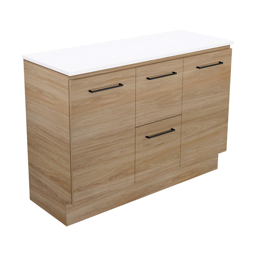 Fienza Carmen 1200 Sgl All Drawer Floor Standing Vanity Standard Stone Basin Not Inc
