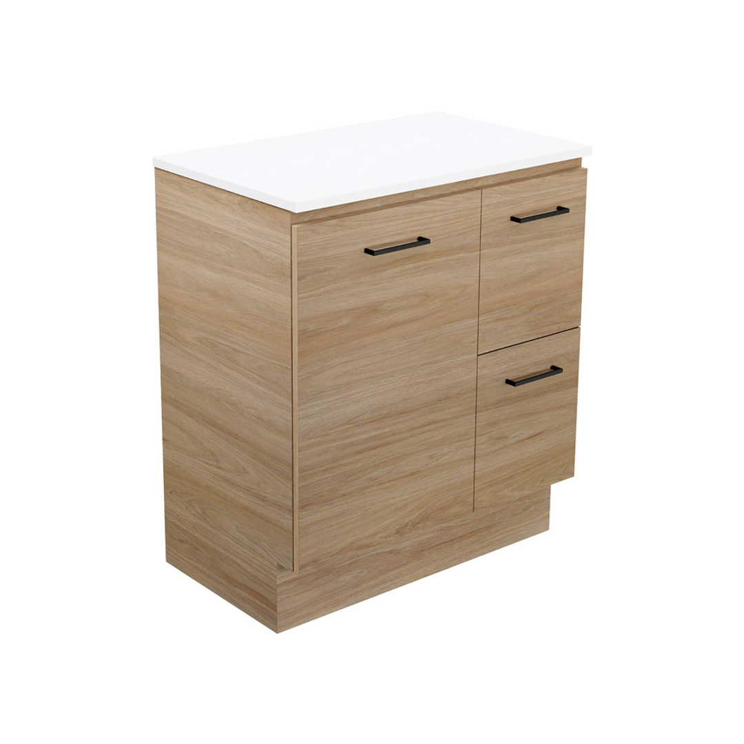 Fienza Carmen 750 All Drawer Floor Standing Vanity Wave Top