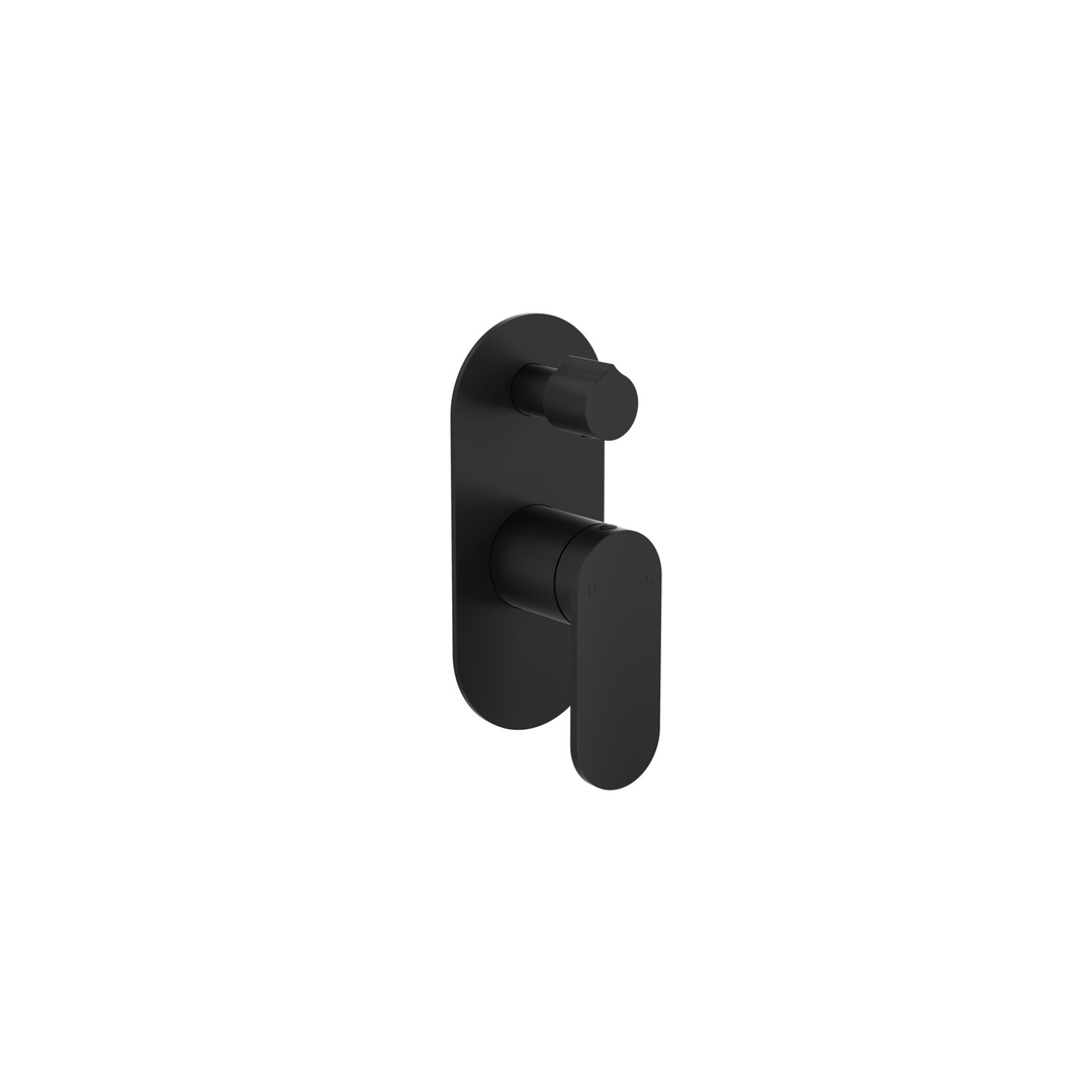 Linsol Capo 1-Plate Wall Mixer With Divertor - Matte Black