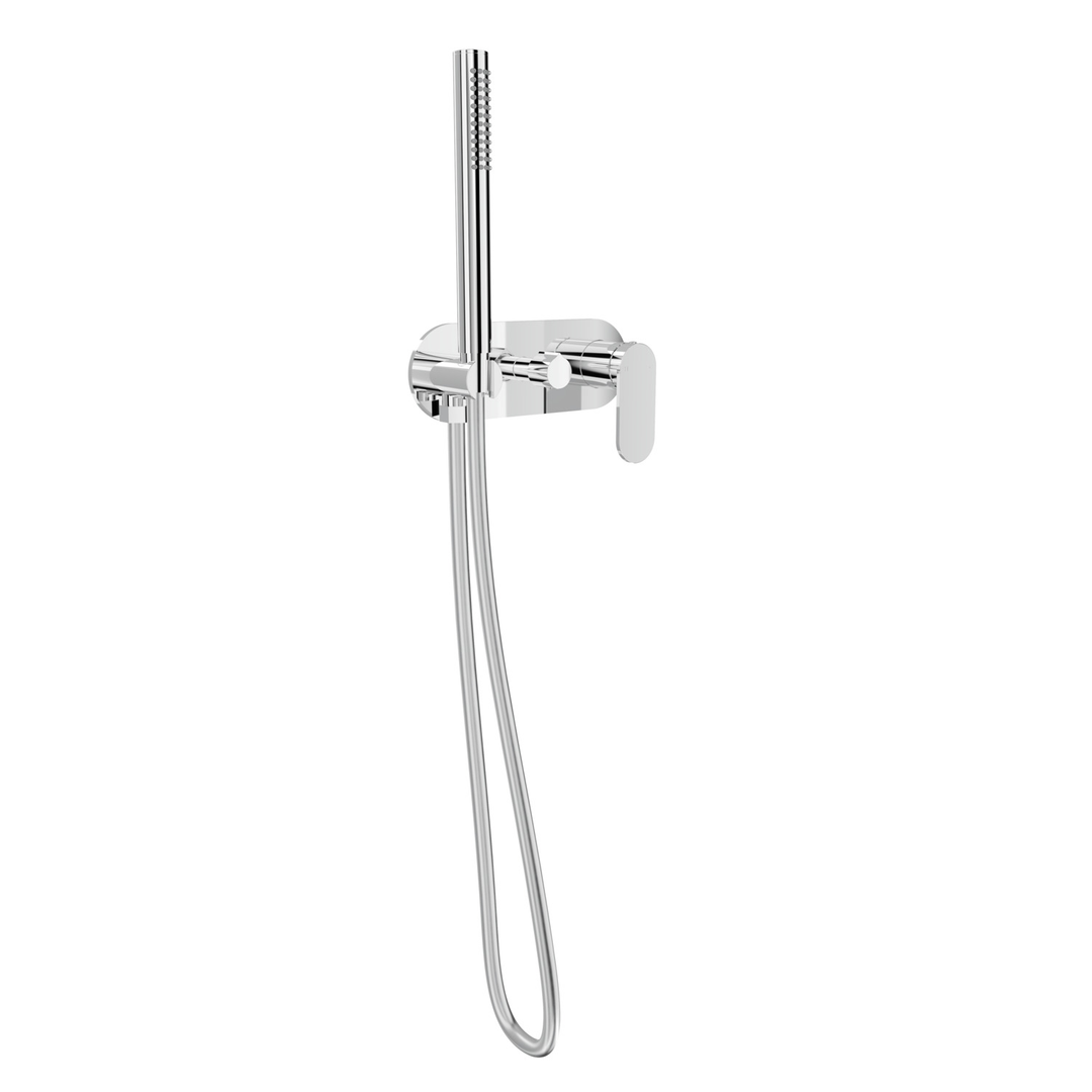 Linsol Capo 1-Plate Wall Mixer With Hand Shower Trim Kit - Chrome