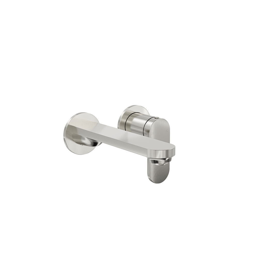 Linsol Capo 2-Plate Wall Basin or Bath Mixer Trim Kit - Brushed Nickel